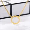 Hänge halsband läckra liten evighet karma halsband vänskap gåva enkel rund cirkel charm choker examen smycken kvinnor