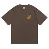 Men's T-shirts T-shirts American Fashion Galleryes Dept Letter Printing Brown Short Sleeve T-Shirt för män och kvinnor Lovers Street Half902Be4T7