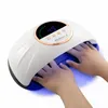 Séchoirs à ongles 51LEDs Lampe à LED UV puissante pour s Pour le séchage du vernis gel avec grand écran LCD Capteur intelligent Deux mains 221031