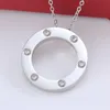 Bijoux or argent collier cadeau de noël hommes femmes diamant amour pendentif collier 262V