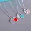 Luxury Peach Heart Necklace Fashion Designer Women039s Pendant 18K Gold Original Jewelry Gift 316L Rostfritt stål Factory8743386