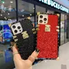 Luxe Glitter Telefoon Gevallen voor IPhone 15 14 pro max 13 12 11 X XS MAX XR 8 7 plus Bling Mobiele Telefoon Beschermende Shell Case Achterkant 100 stuks