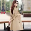 Trench Coats de Femmes 2022 Spring automne Mabinement Slim Single Single Breasted Breaker Femmes Long Femmes Tifargan Female Top d'extérieur féminin