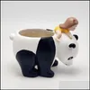 Stampi da forno Sile Mold Panda Horse Flower Pot Succent Fai da te Resina Vaso di cemento Cactus Strumenti per la decorazione della casa 220601 Drop Deliv Dh1Cd