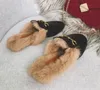 Brand New Men Princetown Slippers Leather big size mens with soft Fur Suede Velvet Winter Slipper Loafers Mules Flat EUR38-46 with Box