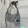 أكياس الكتف مصمم حقائب اليد للنساء الماس الأحجار الكريمة الإناث الاتجاه العلامة التجارية مرآة Crossbody التسوق 221115