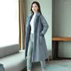 Frauen Pelz 2022Winter Mode Faux Leder Wildleder Schaffell Langen Mantel Frauen Koreanische Lose LambswoolPlus Samt Verdicken Oberbekleidung Weibliche