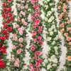 Decorative Flowers Wreaths Zerolife Artificial Decor Rose Silk Garland For Wedding Decoration Simulation Dried Vines Home Garden Decorations 221108