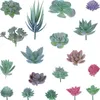 Flores decorativas 18 PCs Plantas artificiais Simulação SUCCULENTES Vários acessórios realistas de decoração de paisagem DIY de cabeça de flor