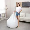 Couvre-chaise en coton blanc lin simple sac de parine non rempli