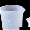Mätverktyg Sile Mätverktygskoppar 250 ml/350 ml DIY Crystal Epoxy Cup Harts Smycken Making Kitchen 3 5HL Q2 Drop Delivery Home DHLC2