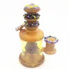 Bongue de água de vidro Dab Rig Hamburger Shape Hookah 14,4mm Mini Bongus Tubos de tubo de cachimbo feminino