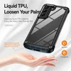 Cell Phone Cases Transparent Shockproof Case Hard Full Fall Protection Hybrid Acrylic TPU Clear Back Cover for Samsung S22 S21