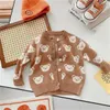 Cardigan bambino bambino maglione lavorato a maglia neonato cartone animato orso cardigan outwear abbigliamento per bambini giacca di maglieria per ragazze per bambini GC1802