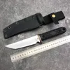 Японский стиль прямой нож E52100 Blade G10 Ручка с Kydex Sheath Выживание военная тактическая оборона обороны на открытом воздухе охота на лагерь карманные ножи