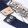 Belts Gold Chain Women Belt Elastic PU Waist Strap Band High Quality Stretch Ladies Silver Metal Waistband