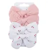 Hair Accessories Children Girls Clips Bows Hairpin Baby Cotton Barette Floral Print For Infants Cute Side Pins Headwear 4Pcs/Set