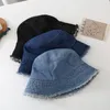 Design Foldable Washed Denim Bucket Hats Women Unisex Bob Caps Hip Hop Gorros Hat Men Outdoor Fishing Hunting Panama Cap