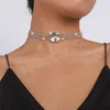 Exquisite große glänzende Strass-Halskette für Frauen, Hochzeit, Braut, sexy kurze Schlüsselbeinkette, Halsschmuck, Party-Geschenke