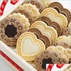 Bakning formar valentins dag sand kex mod 3d cookie pressande blomma kärlek hjärta frukt djur katt julform bakverktyg 22 dhdzh
