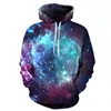 Women's Hoodies Star 3 D Digital Printing Hooded Couples Fleece Blouse Female Fashion Tide