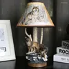 Lampes de table en résine européen LED LED LED LAMPE CHAMBRE SAUX SOIX LUMIÈRES ANIMALES ANIMAUX CRÉATION