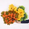 Flores decorativas Planta de simulação de folhas de bétula artificial de bétula para decoração de decoração de casamentos, arranjo de festas de festa