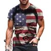 Heren t shirts mannen Zweedse letter 3d printing's -shirt ademende streetwear casual kleding xxs -6xl zomer Spaanse vlag