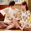 Männer Nachtwäsche Koreanische Männer Pijamas Set Baumwolle Frauen Pyjamas Herbst Casual Loungewear hombre Mujer Hause Kleidung Pyjamas Anzug 221114