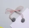 Haarschmuck Kinder Mesh Schleife Doppelkugel Kleine Mädchen Pompom Kopf Clip Niedliche Pin Prinzessin Haarnadeln