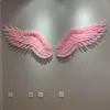 decorazioni di nozze ali di fata verde rosa modello spettacolo teatrale danza costume ali d'angelo grande evento deco puntelli 220 cm di larghezza