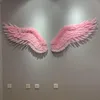 Düğün Süslemeleri Pembe Yeşil Peri Kanatları Model Sahne Göster Dans Kostümü Angel Wings Grand Olay Party Deco Props 220cm genişlik