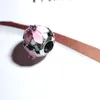 Openwork Pink Magnolia Flower Charm مع صندوق أصلي لـ Pandora Sterling Silver Bracelet Bangle Women Girls Making Accessories CZ Diamond Charms