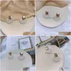 Dangle Chandelier Dangle Earrings Han Guodong Doors With Metal Pearl Stitching Fan Her Red Drop Delivery Jewelry Dh8Rs