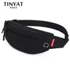 حقائب الخصر Tinyat Man Belt Bagous Canvas Phone Waterproof Weist Phone Anti Theft Pack Male Sports Sports Men Fanny 221114