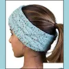 Feestmutsen dames winter gebreide hoofdband met stip bloem haarband elastisch ademende warme oorbeschermer colorf vrouwelijk 245 s2 druppel d dhmbd