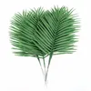 Flores decorativas Planta artificial Folha de palmeira 10pcs grama verde para acessórios de decoração de casamento em casa adereços de plástico