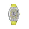 Fashion's Women's Diamond Watch en todo el cielo La correa de goma brillante del diamante es cómoda de usar