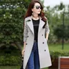 Trench Coats de Femmes 2022 Spring automne Mabinement Slim Single Single Breasted Breaker Femmes Long Femmes Tifargan Female Top d'extérieur féminin