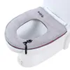 Toilet Seat Covers Fishbone Style Household Pad Waterproof O-type Leather Belt Zipper Cute Kitten