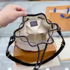 Embossed Bucket Bag Mini Shoulder Bags Top Designer Crossbody for Women Mini Handbag Fashion Cross Body Drawstring Handbags Flower Wallet