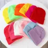 Berets Men's and Women's Knitting Pullover Hat Warm ull på Autumn Winter Solid Fashion