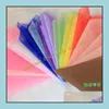 Packing Paper Wholesale 50Pcs/Lot Single Color Tissue Paper 50X50Cm Gift Wrap Flower Packing With May Design Drop Delivery Office Sc Dhkwm