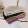 Berets Winter Women's Bright Skein Drift Buckte Hat Plush Warm Hat Fashion Fush Outdoor Hip Hop Fisherman's Hat 221115