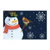 Carpets Christmas Doormat Non-slip Snowman Printed Bath Mat Sand Removal Floor Carpet For Hallway Bathroom Kitchen Foot Pad Home Decor