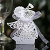 Emballage cadeau 10pcs Laser Cut Creux Chariot Faveur Cadeaux Ange Fille Boîtes De Bonbons Avec Ruban Anniversaire Baby Shower Fournitures De Fête De Mariage 221108