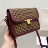 Shoulder Bags Triumphal arch box tofu Triomphe designer summer girls' diagonal single shoulder versatile high-grade small square bag white check