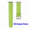 Voor Apple Banden Watchband Watch Band DFGH Fashion L Designer PU Leather Bracelet Stripes Watchband 41mm 42 mm 38 mm 40mm 44 mm 45 mm Iwatch 2 3 4 5 6 7 SE8 Luxe Smart Strap