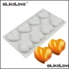 Stampi da forno Silikolove 8 Cavity Heart Sile Mold Cake Decorating Tools For Baking Cupcake Truffle Mods Bakeware Forms 220601 Drop D Dhuuf