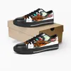 uomo donna scarpe personalizzate fai-da-te low top Sneakers da skateboard in tela triple personalizzazione nera Sneakers sportive con stampa UV xuebi 160-5